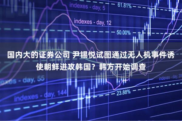 国内大的证券公司 尹锡悦试图通过无人机事件诱使朝鲜进攻韩国？韩方开始调查
